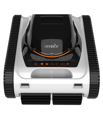 Vista superior frontal del InverX robot limpiafondos piscina inalambrico - Q-Tech 2024 2025®
