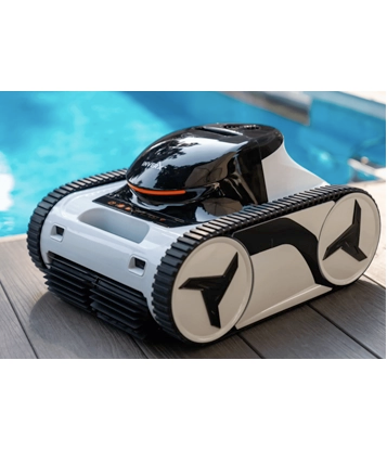 Vista superior en piscina del InverX robot limpiafondos piscina inalambrico - Q-Tech 2024 2025®