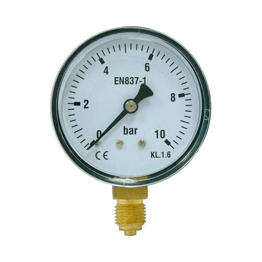 Manómetro 63mm diámetro rosca 1/4" vertical 0-10 bar 0-16 bar