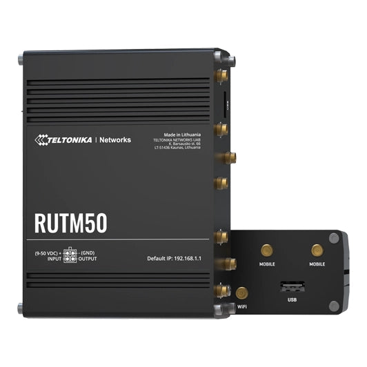 Teltonika RUTM50 - Router celular industrial industrial 5G Vista superior - Q-Tech® 2024 2025