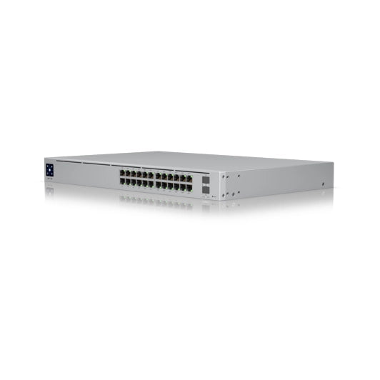 Unifi Switch Pro 24 PoE Outlet -  vista diagonal - Q-Tech ® 2025 2026