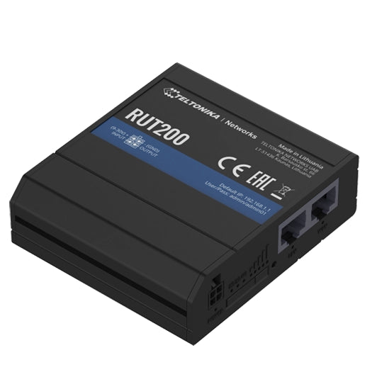 Teltonika RUT200 - Router LTE 4G industrial Vista diagonal - Q-Tech® 2024 2025