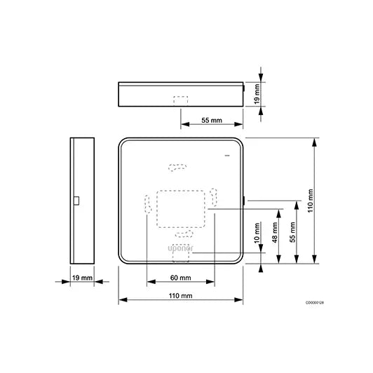 Uponor Smatrix Pulse R-208 Pasarela Internet MEDIDAS 1093030 - Q-Tech 2023 2024® 