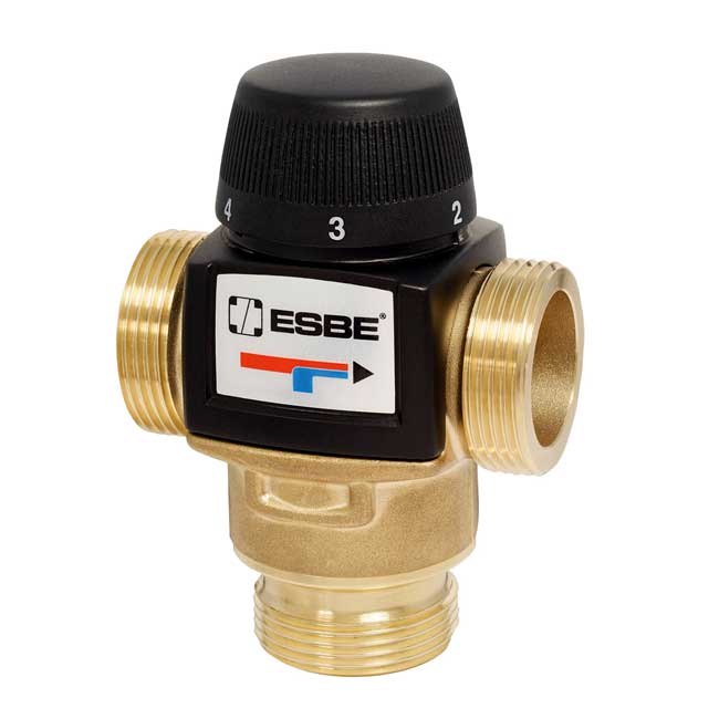 Válvula mezcladora termostática suelo radiante ESBE serie VTA322 y VTA572 - Q-Tech ®