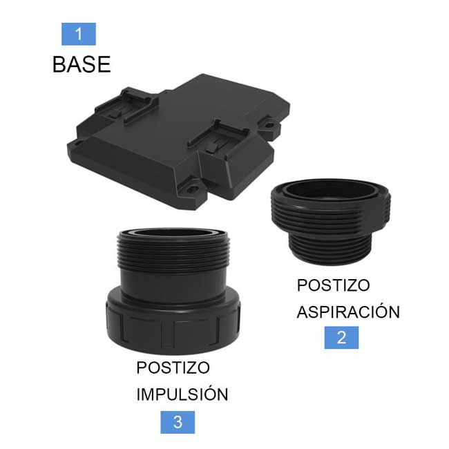 Kit de adaptación Bomba Saci Optima para Bombas Silen y Nox - Q-Tech ®