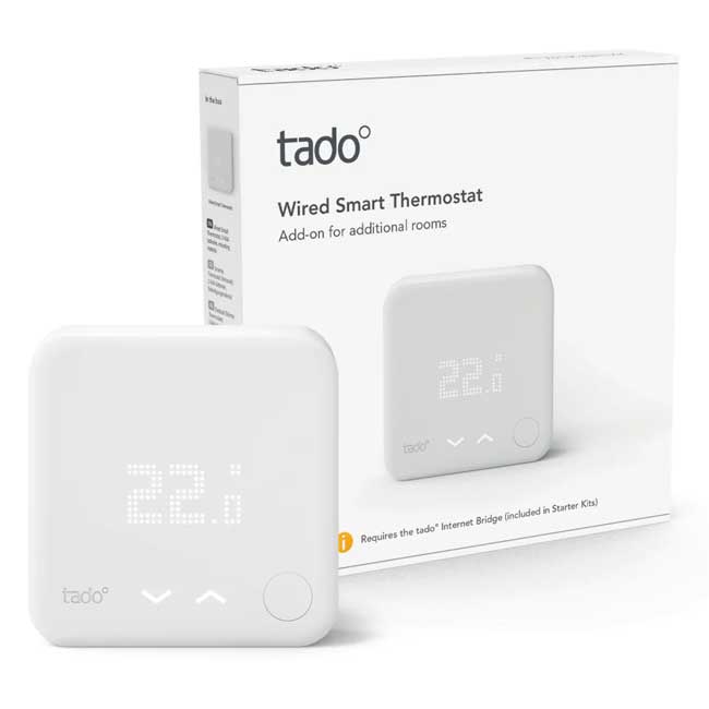 Termostato inteligente cableado adicional tadoº - Termostato Extra para habitaciones adicionales - Q-Tech ®