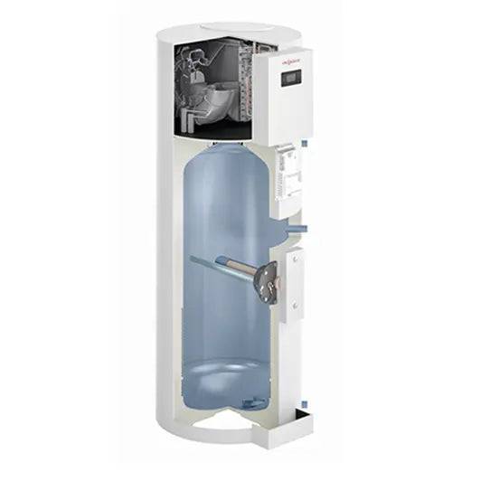 Bomba de calor Viessmann Vitocal 060-A T0E-ze 254l para ACS Vista frontal Interior - Q-Tech® 2024 2025