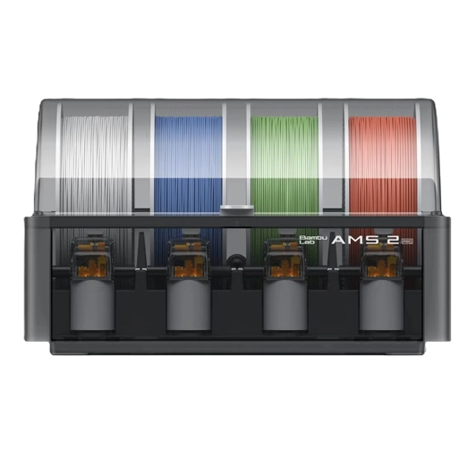 Bambu Lab AMS 2 Pro - Sistema automático de materiales vista frontal - Q-Tech® 2026