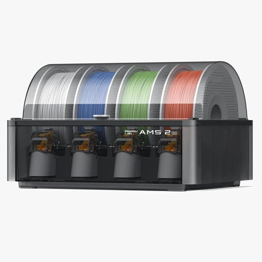 Bambu Lab AMS 2 Pro - Sistema automático de materiales vista lateral - Q-Tech® 2026