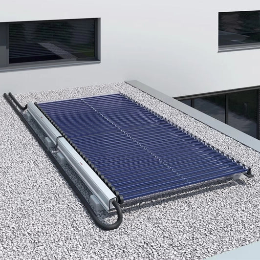 Colector tubos de vacío Vitosol 200-TM Viessmann instalación tejado plano - Q-Tech 2026