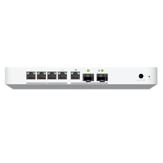 Ubiquiti UniFi Cloud Gateway Fiber ports view - Q-Tech® 2026