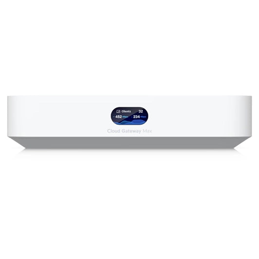 Ubiquiti UniFi Cloud Gateway Max front view - Q-Tech® 2026