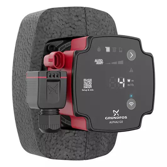 Grundfos ALPHA2 GO 25 130 mm bomba circuladora — vista frontal