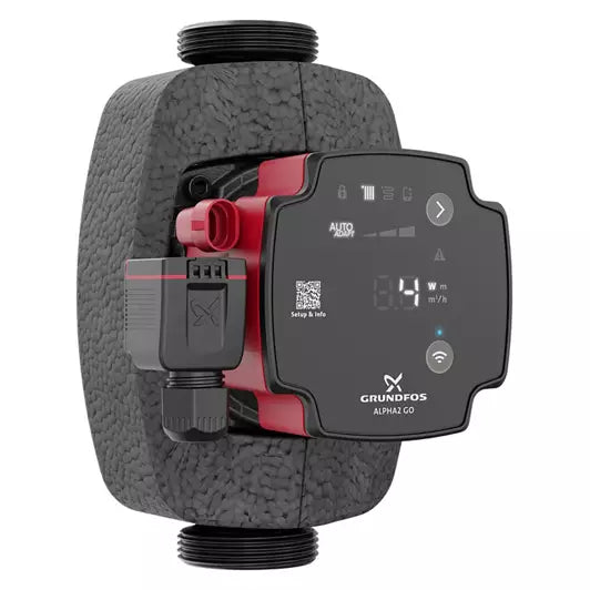 Grundfos ALPHA2 GO 25 180 mm bomba circuladora — vista frontal