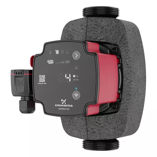 Grundfos ALPHA2 GO 25 180 mm bomba circuladora — vista lateral
