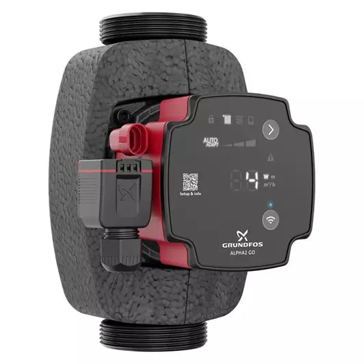 Grundfos ALPHA2 GO 32 180 mm bomba circuladora — vista frontal