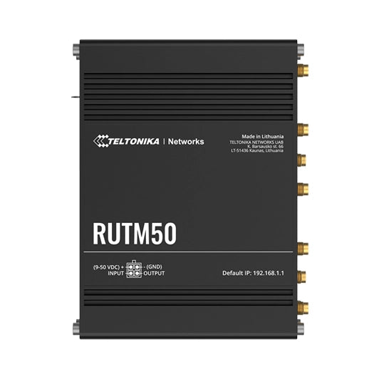 Teltonika RUTM50 - Router celular industrial  industrial 5G Vista superior - Q-Tech® 2024 2025