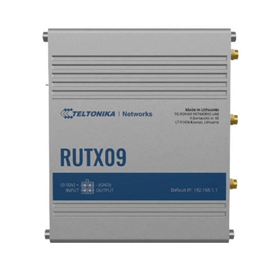 Teltonika RUTX09 - Router IoT celular industrial Vista superior - Q-Tech® 2024 2025