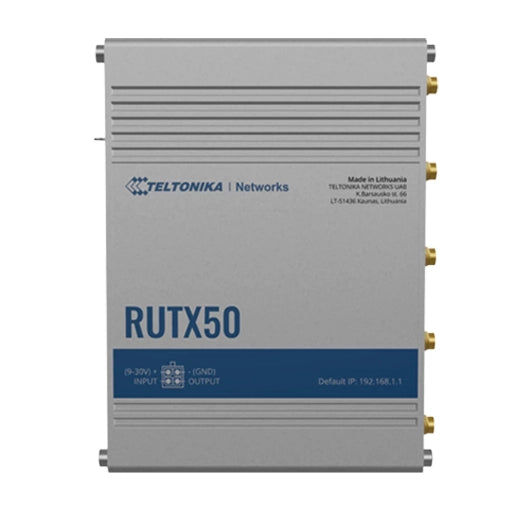 Teltonika RUTX50 - Router 5G industrial vista superior - Q-Tech® 2024 2025