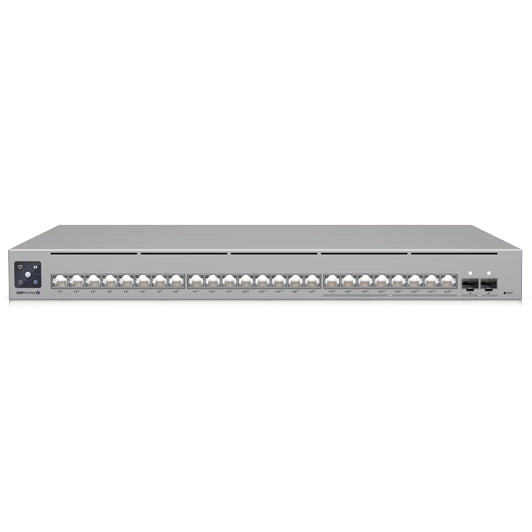 Ubiquiti UniFi Switch Pro Max 24 PoE (USW-Pro-Max-24-PoE) vista frontal - Q-Tech® 2026