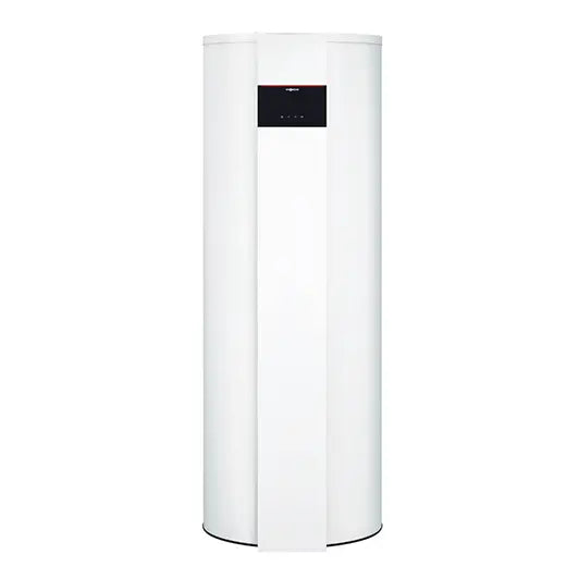 Bomba de calor Viessmann Vitocal 262-A R290 T2E-R290 298l y T2H-R290 291l para ACS Vista frontal - Q-Tech® 2024 2025