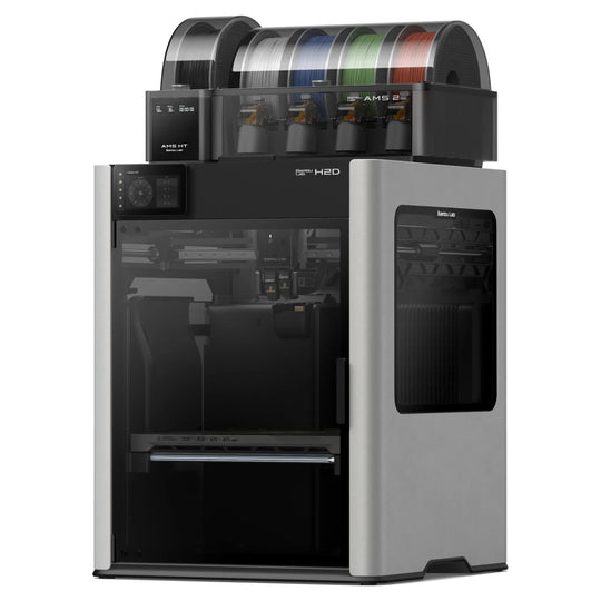 Bambu Lab H2D con AMS 2 Pro y AMS HT para secado de filamento
