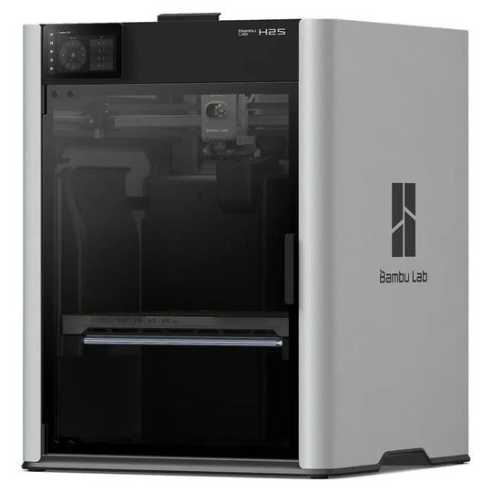 Impresora 3D Bambu Lab H2S de gran formato, vista de tres cuartos