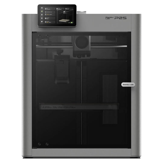 Bambu Lab P2S, front view with touchscreen