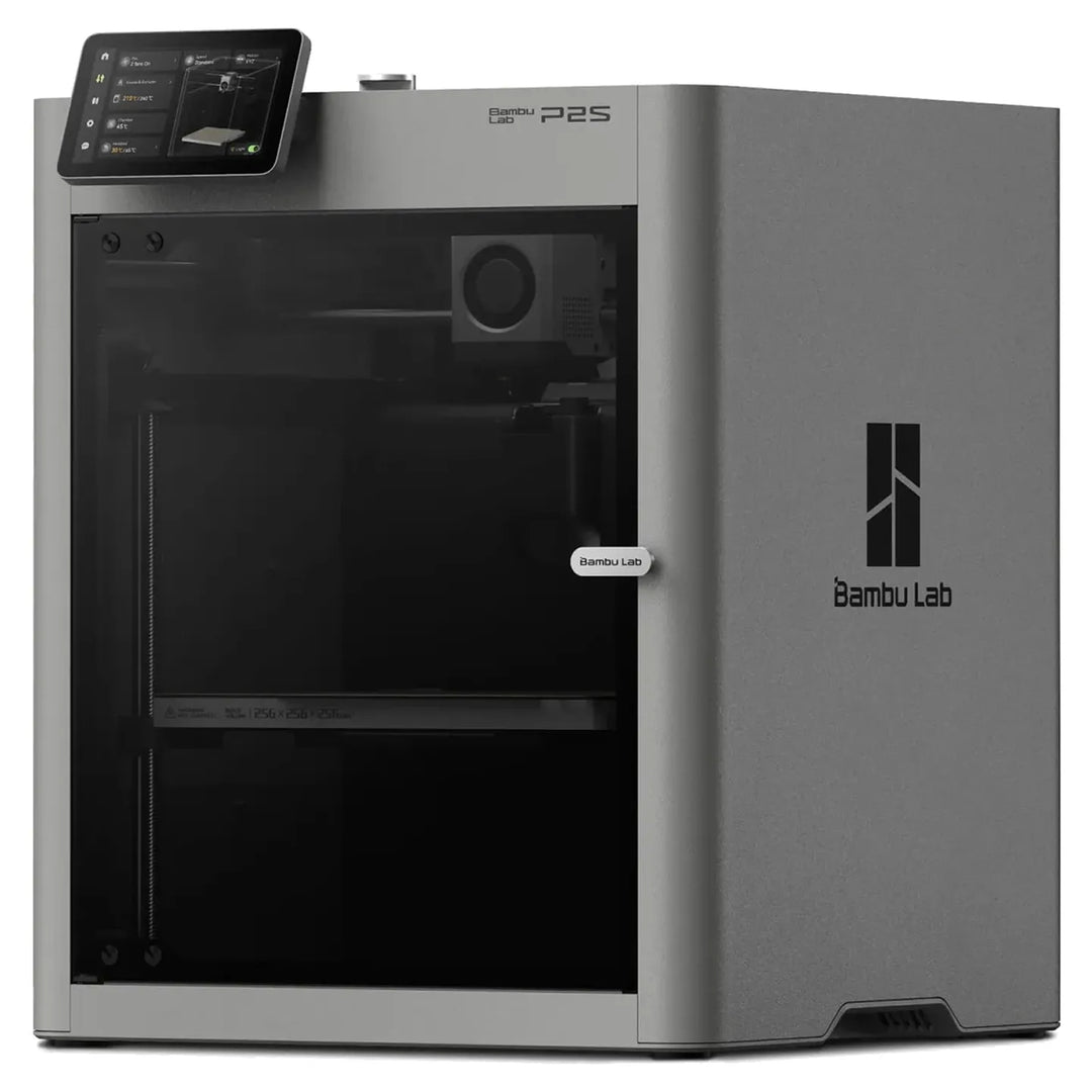 Bambu Lab P2S 3D printer, three-quarter view