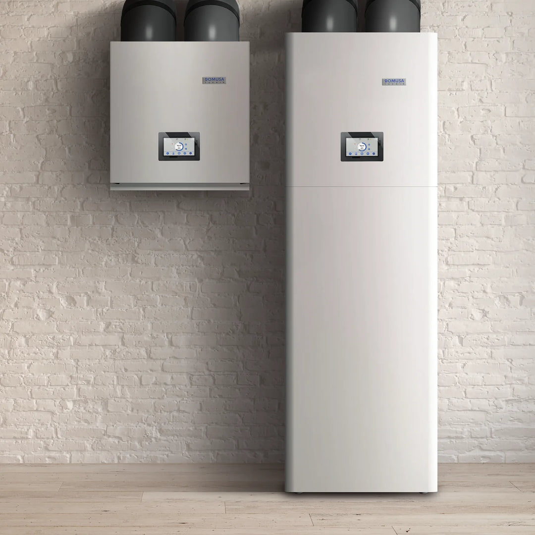 Wall-mounted NanoClima 4 and floor-standing NanoClima 4 HDX 135 installed side by side indoors