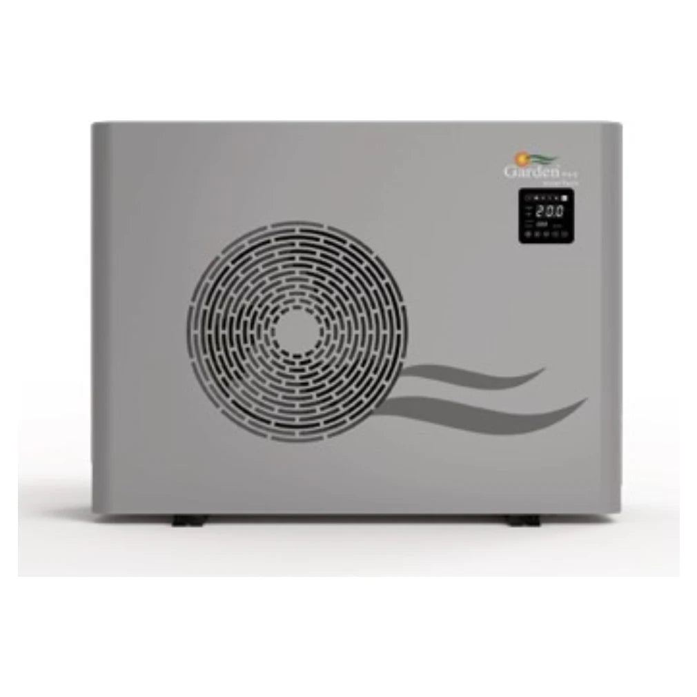 Garden PAC PRO Silence pool heat pump, grey casing with front fan