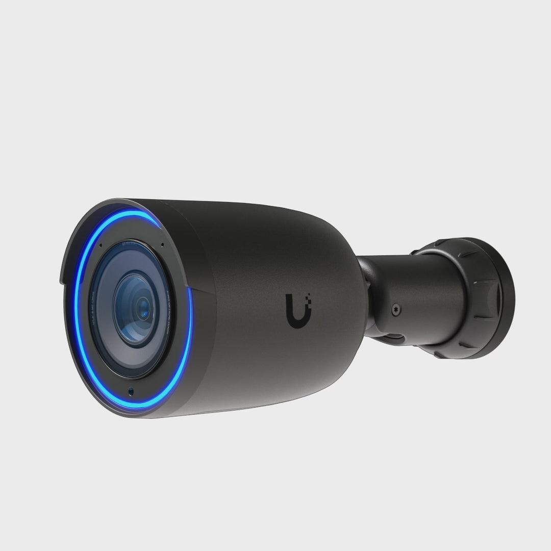 Vídeo oficial de Ubiquiti de la UniFi G6 Pro Bullet negra: vista del producto en movimiento