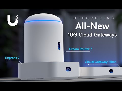 Vídeo oficial de Ubiquiti: presentación de los gateways UniFi 10G, entre ellos el Dream Router 7