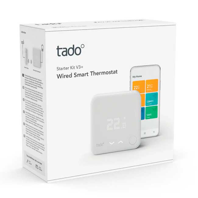 Kit de inicio - Termostato inteligente Cableado V3+ - tadoº - Q-Tech ® 