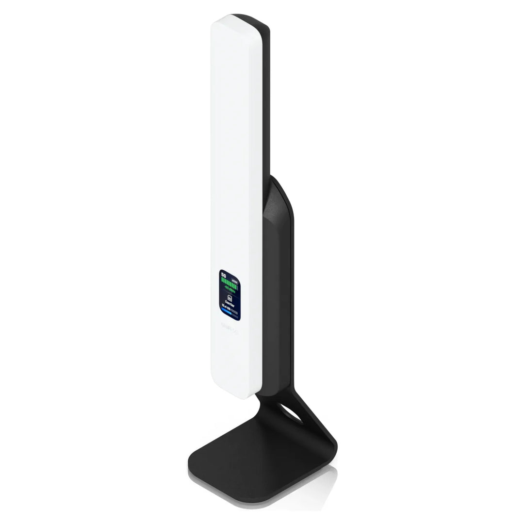 UniFi 5G Backup mounted on its desk stand