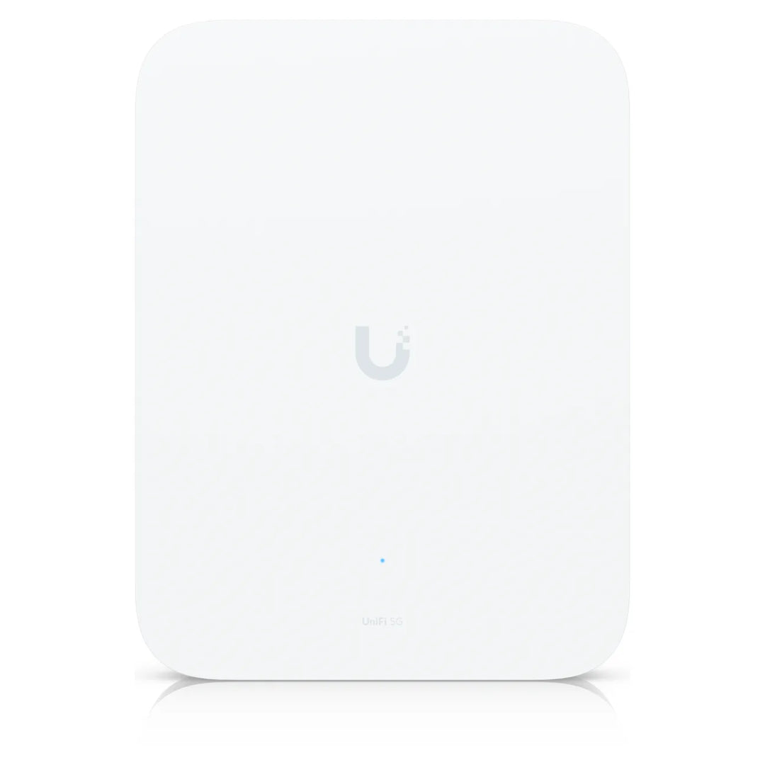UniFi 5G Max Outdoor from the front, white outdoor housing