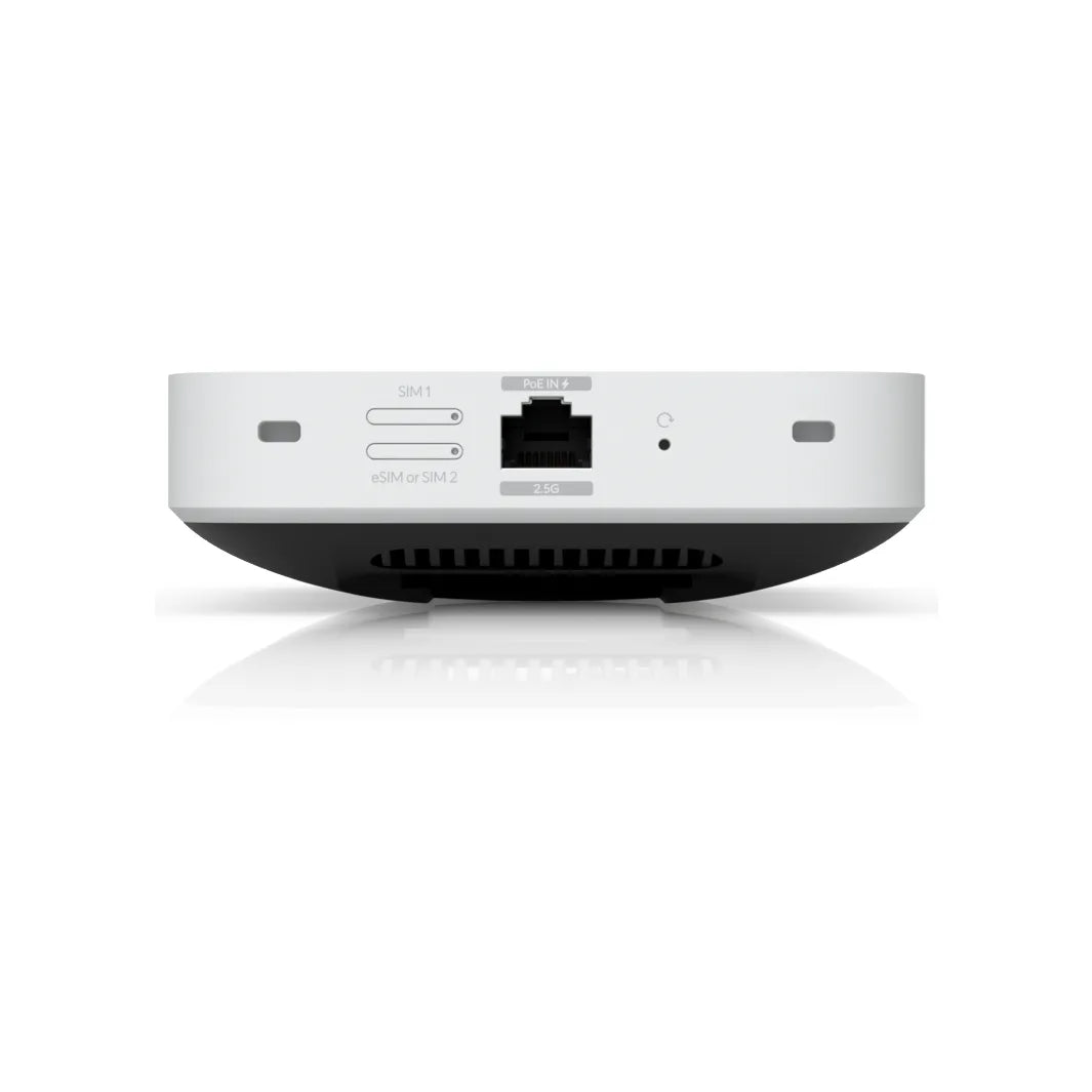 Base of the UniFi 5G Max with the 2.5 GbE RJ45 port with PoE input