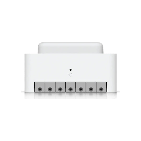 UniFi Access Door Hub Mini de Ubiquiti, vista inferior con los bornes