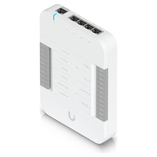 UniFi Access Door Hub de Ubiquiti, vista en perspectiva