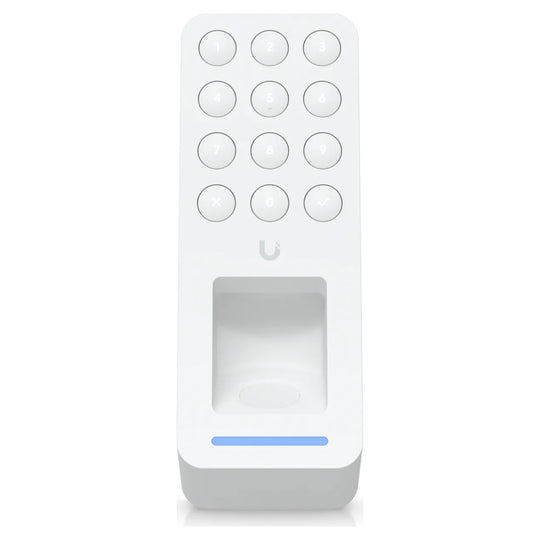 UniFi Access G3 Reader Fingerprint de Ubiquiti en blanco, vista frontal