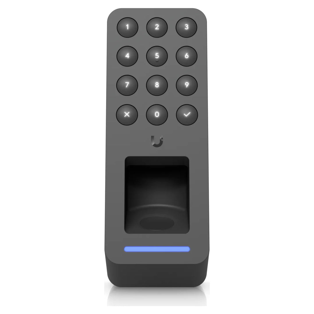UniFi Access G3 Reader Fingerprint de Ubiquiti en negro, vista frontal