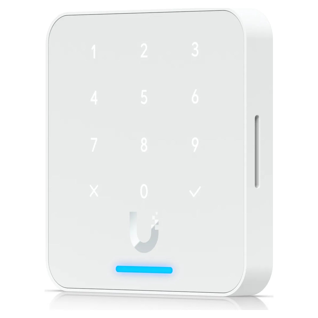 UniFi Access G3 Reader Flex de Ubiquiti en blanco, vista frontal
