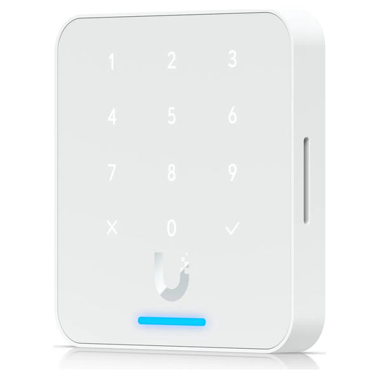 UniFi Access G3 Reader Flex de Ubiquiti en blanco, vista frontal