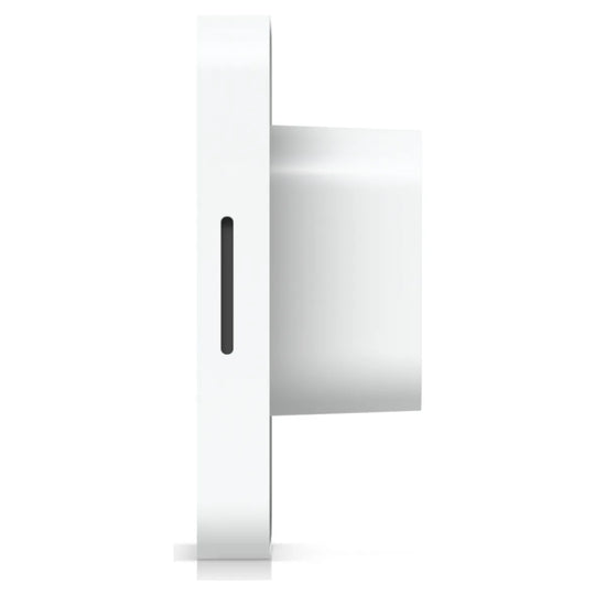 UniFi Access G3 Reader Flex de Ubiquiti en blanco, vista lateral