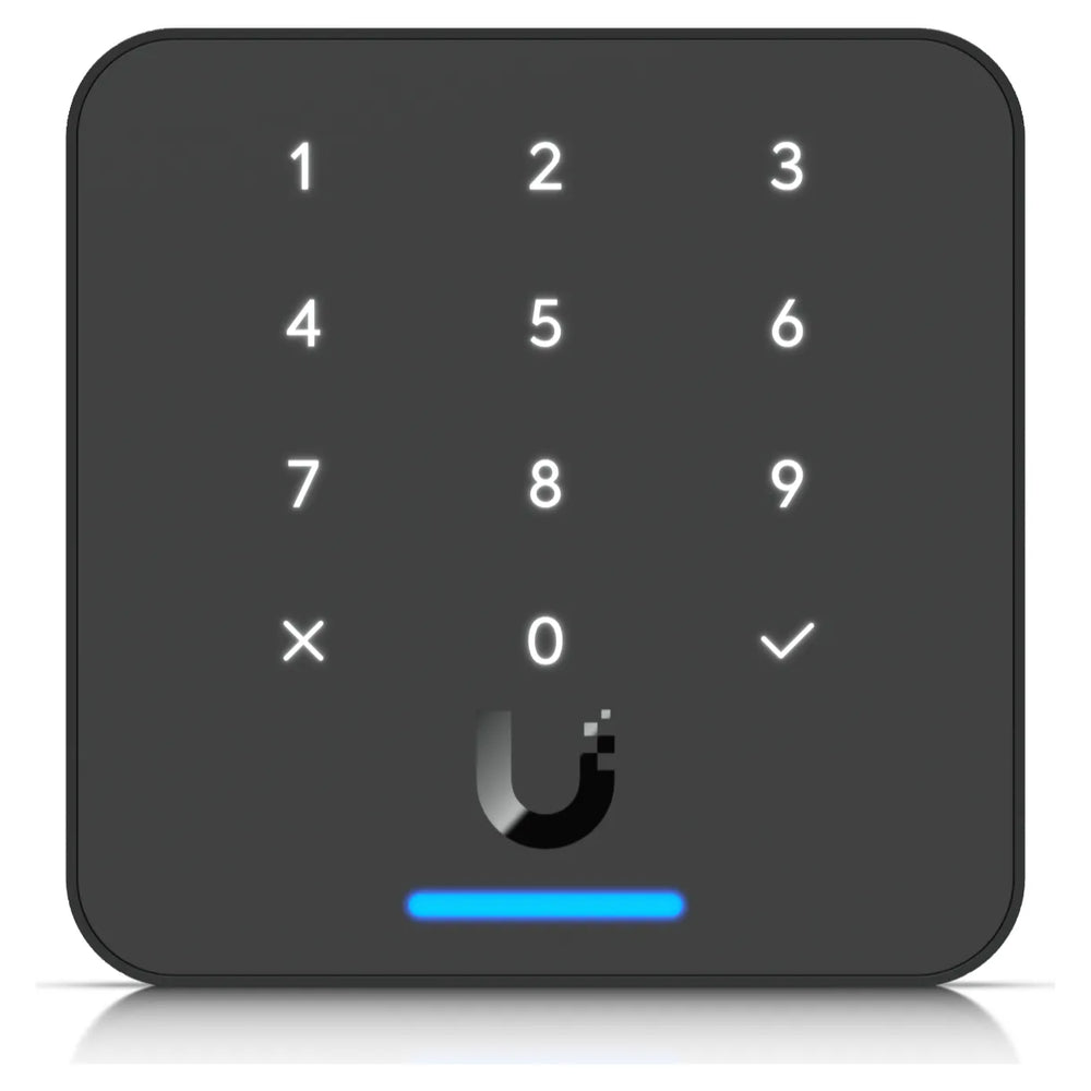 UniFi Access G3 Reader Flex de Ubiquiti en negro, vista frontal