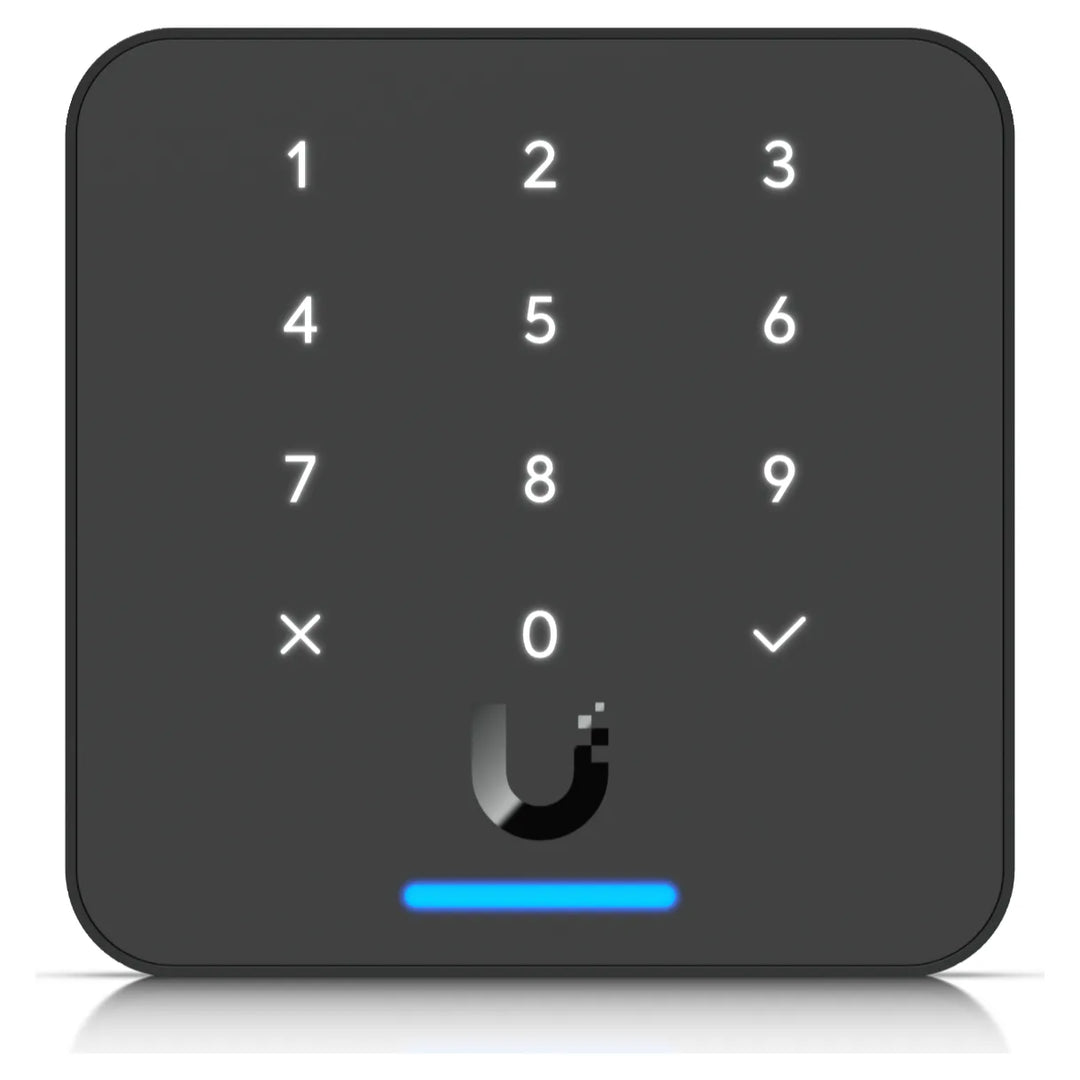 UniFi Access G3 Reader Flex de Ubiquiti en negro, vista frontal