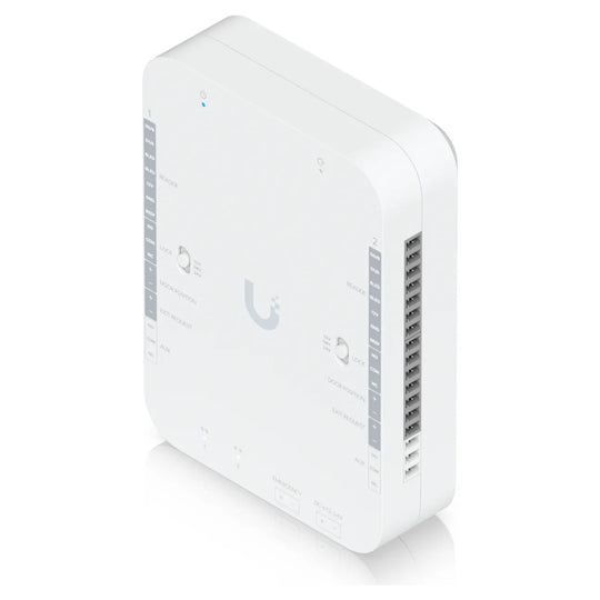 UniFi Access Retrofit Hub de Ubiquiti, vista en perspectiva