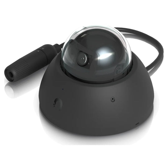 UniFi AI Dome negra, con su cable de red