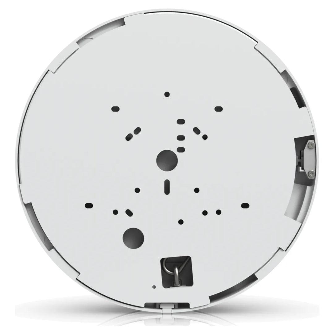 UniFi AI Multi Sensor 4 blanca, base y placa de montaje