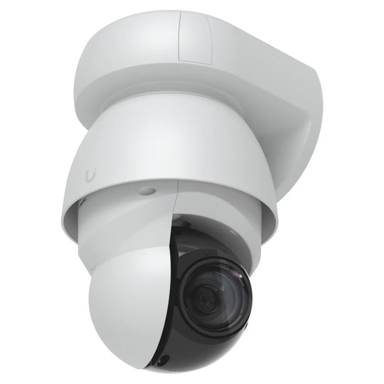 UniFi AI PTZ Industrial blanca, vista en perspectiva